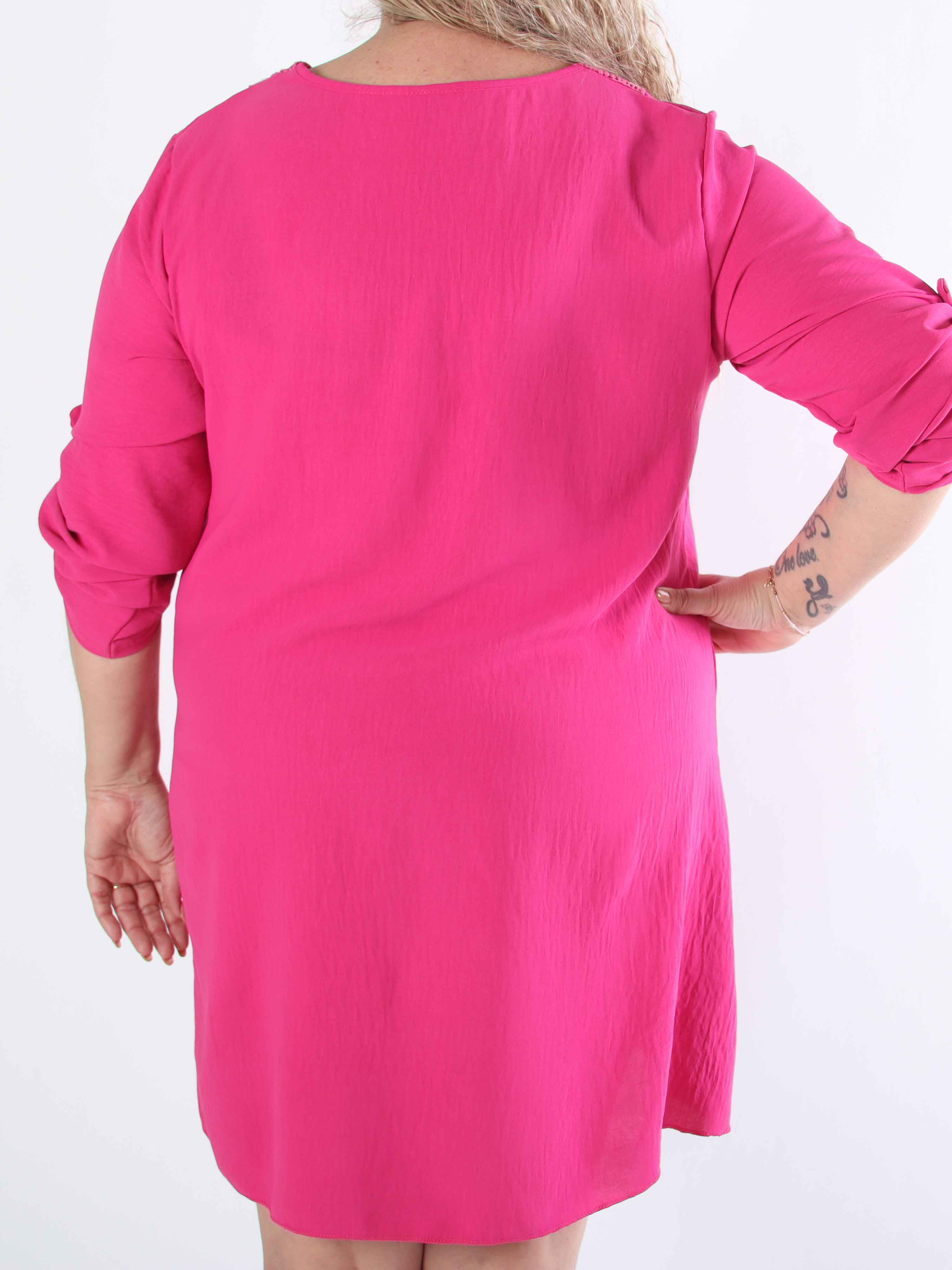 Lily - Plus size tunikaklänning i viskos med paljetter